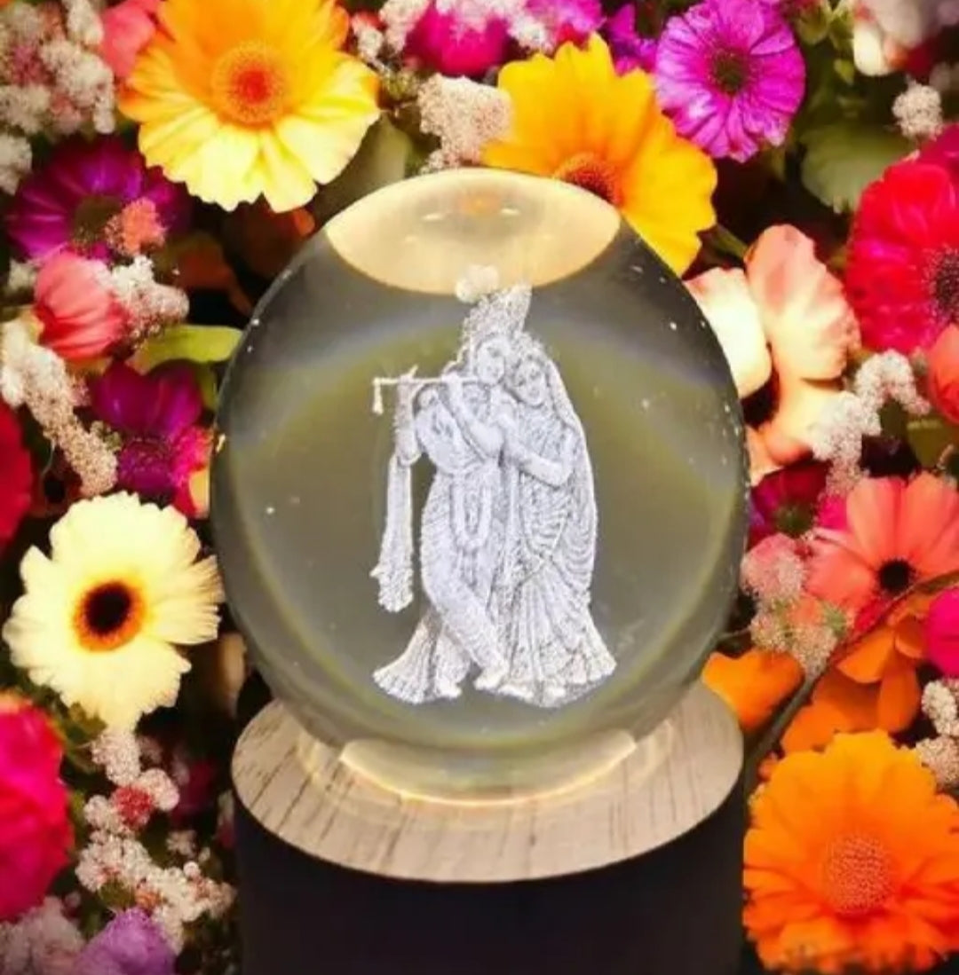 Lord krishna crystal ball